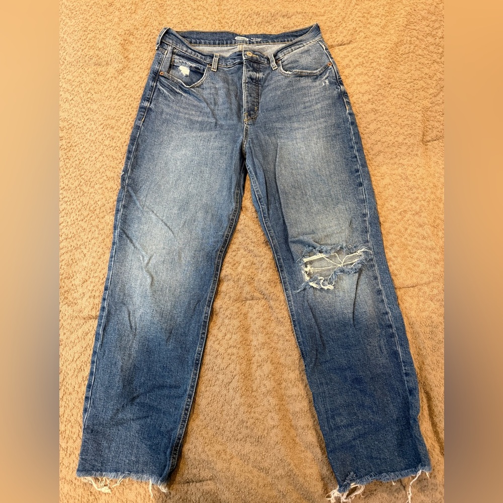 Old Navy Sky-Hi Straight Blue Denim Jeans